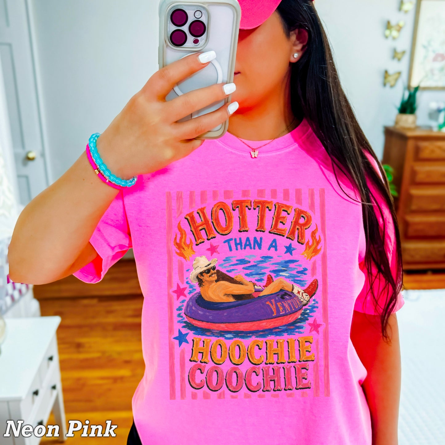 Hotter Than A Hoochie Coochie Comfort Color Graphic Tee