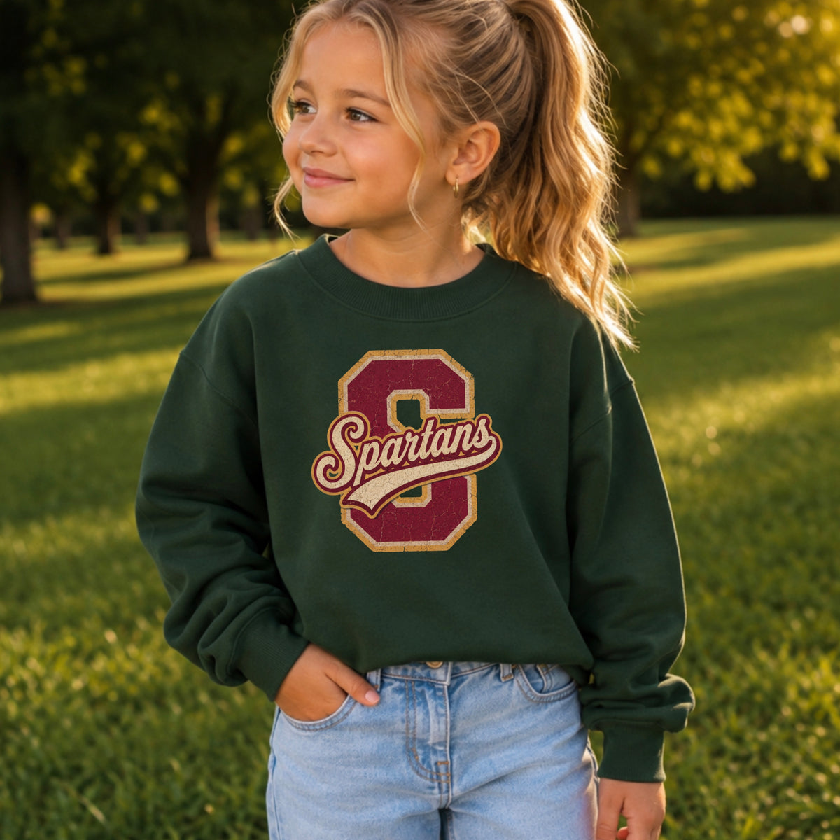 Spartans Youth Crewneck Sweatshirt