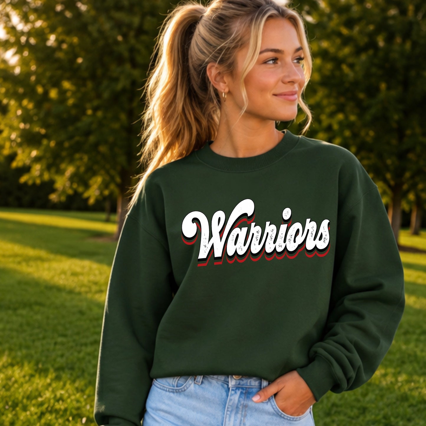 Warriors Youth Crewneck Sweatshirt