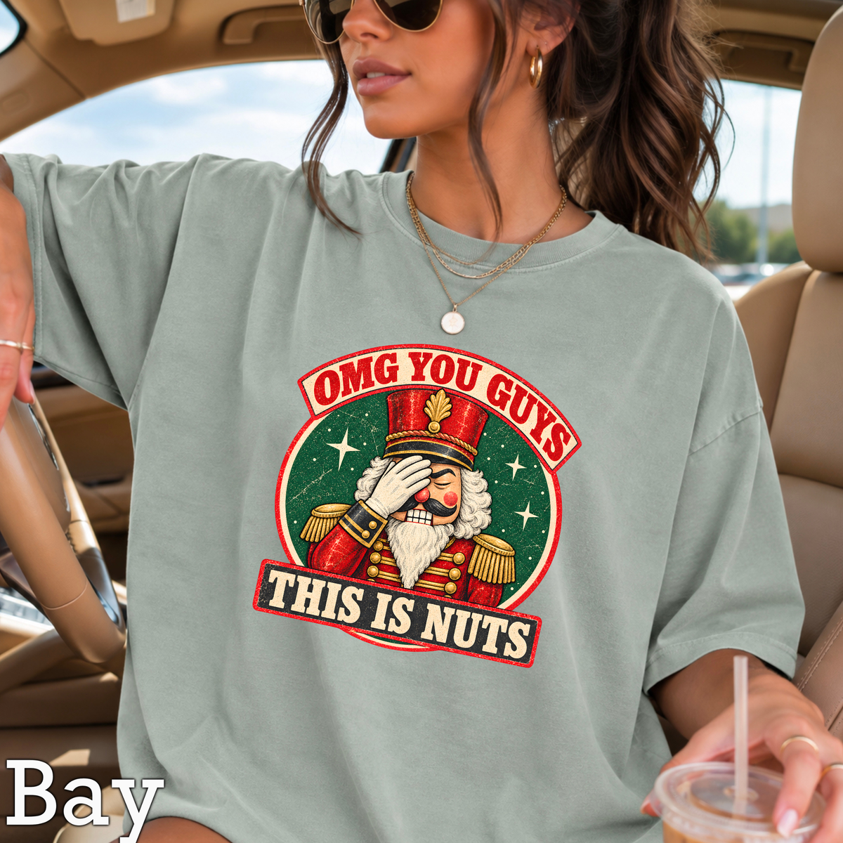 OMG You Guys This Is Nuts Christmas Comfort Color Graphic Tee