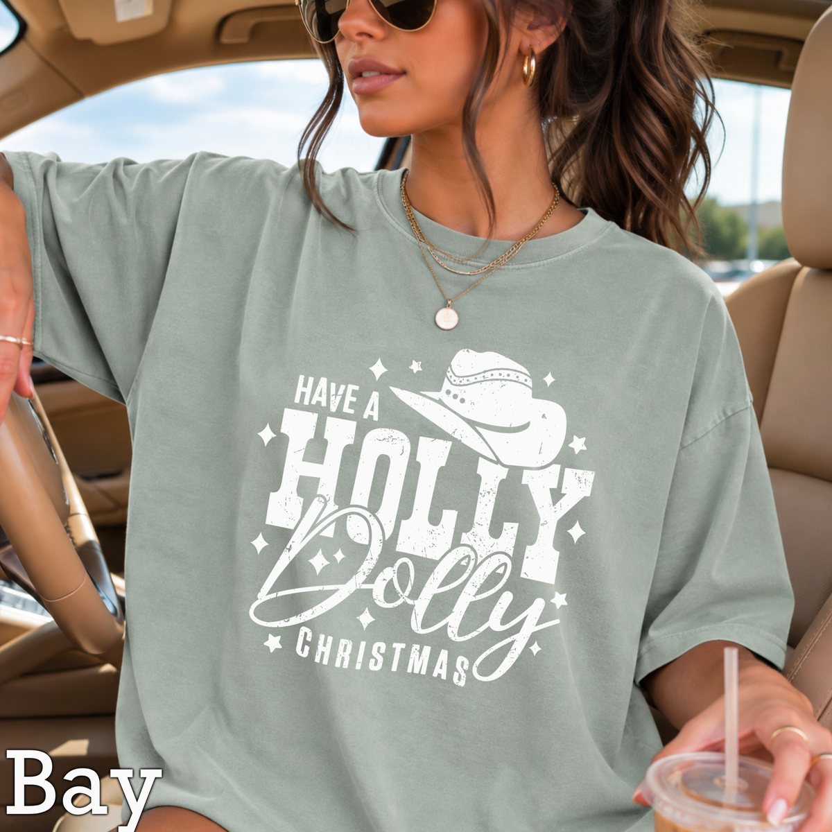Have A Holly Christmas Comfort Color Graphic Tee