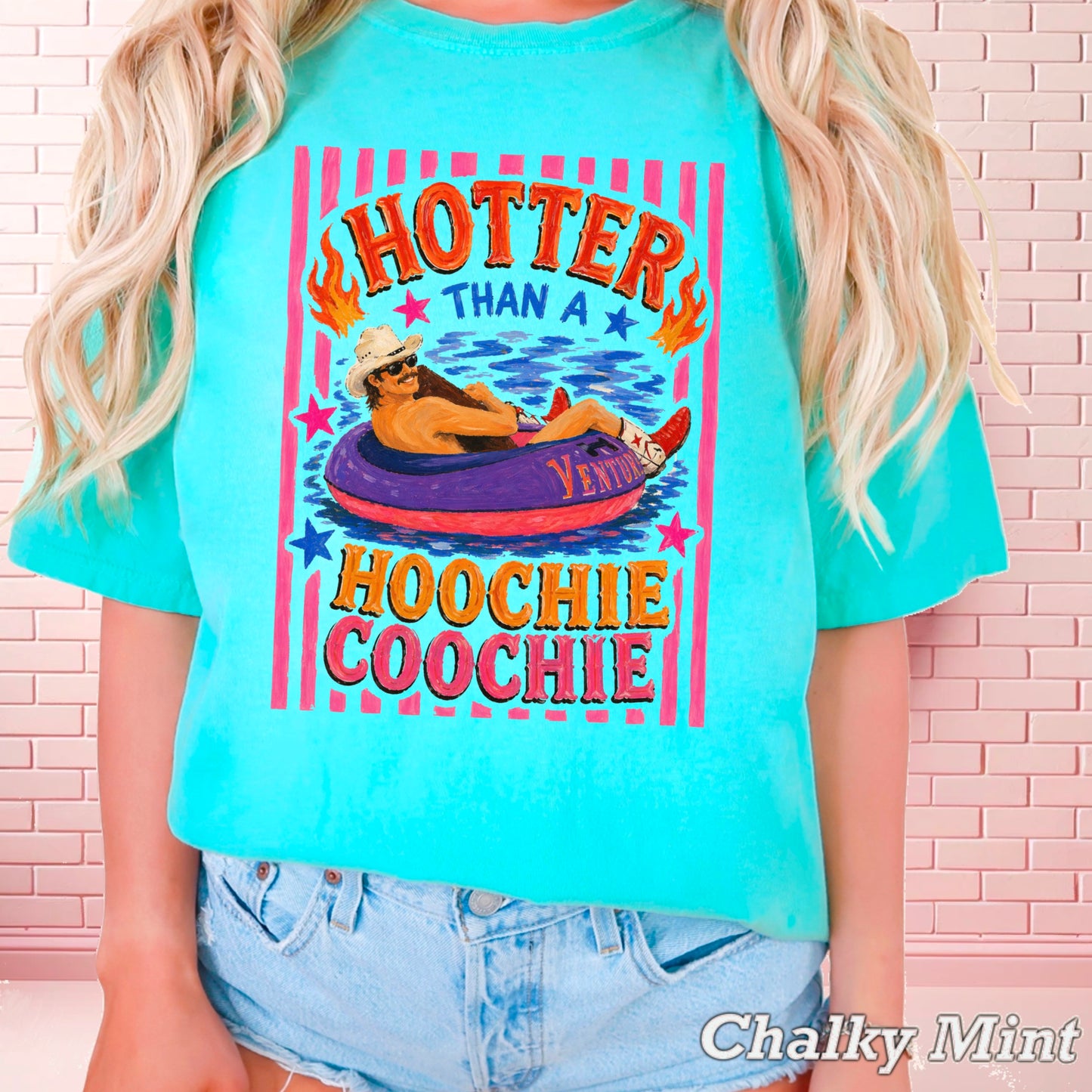 Hotter Than A Hoochie Coochie Comfort Color Graphic Tee