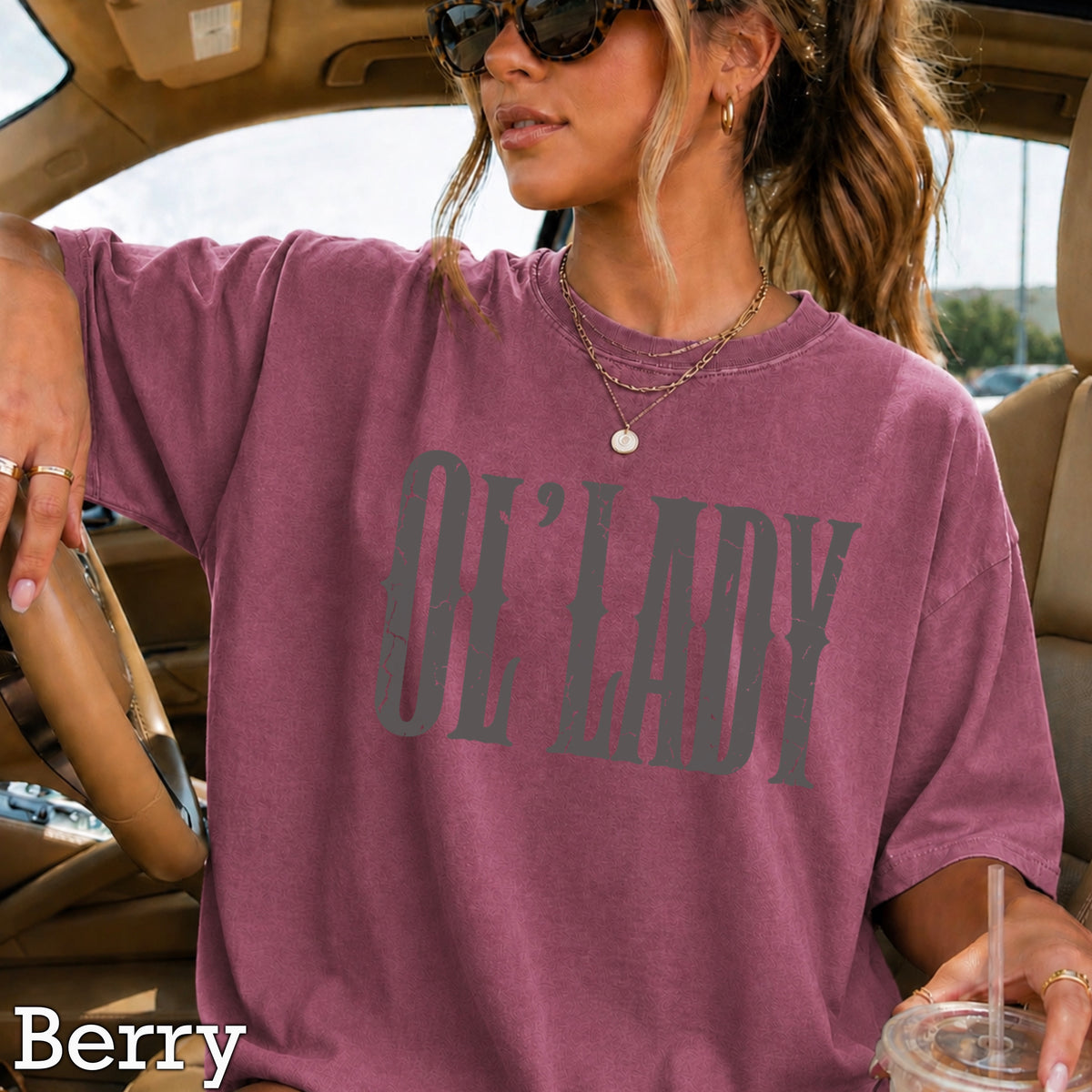 Ol’ Lady Comfort Color Graphic Tee