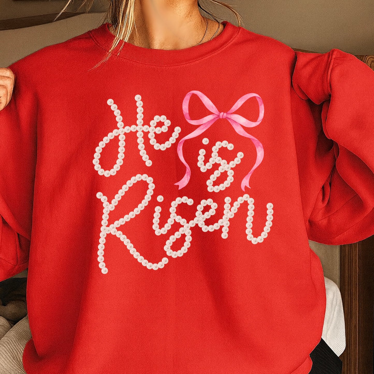He Is Risen Easter Crewneck Sweatshirt