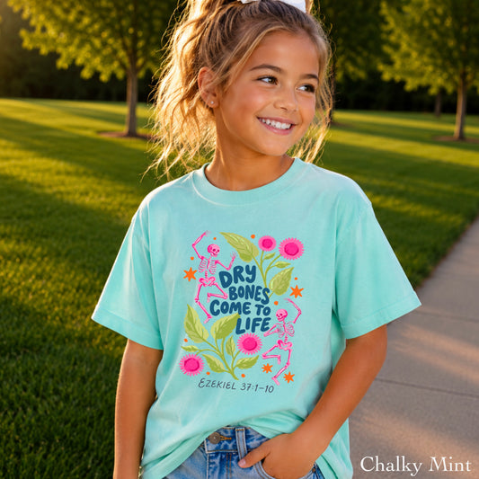 Dry Bones Come To Life Youth Comfort Color Christian T-Shirt