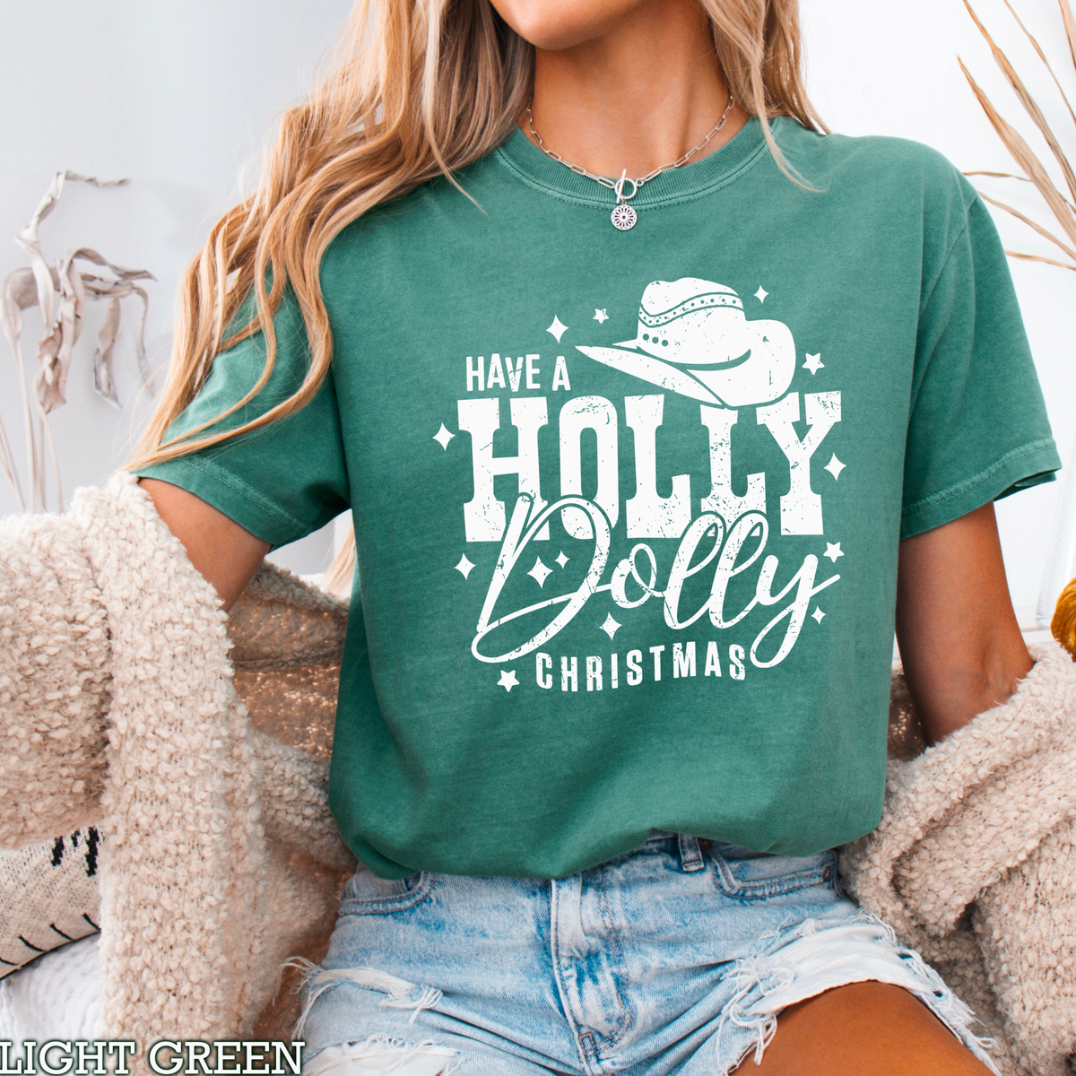 Have A Holly Christmas Comfort Color Graphic Tee