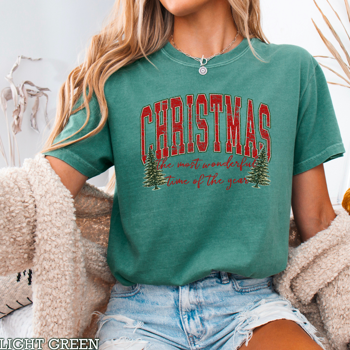 It's The Most Wonderful Time Of The Year Christmas Comfort Color Graphic Tee