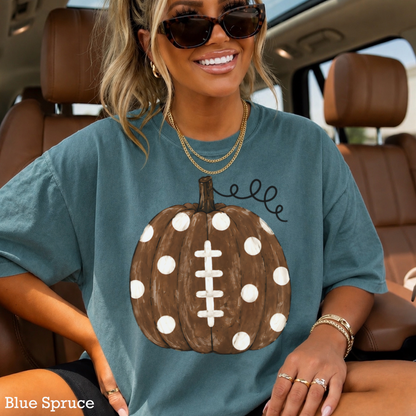 Pumpkin Football DTF Transfer