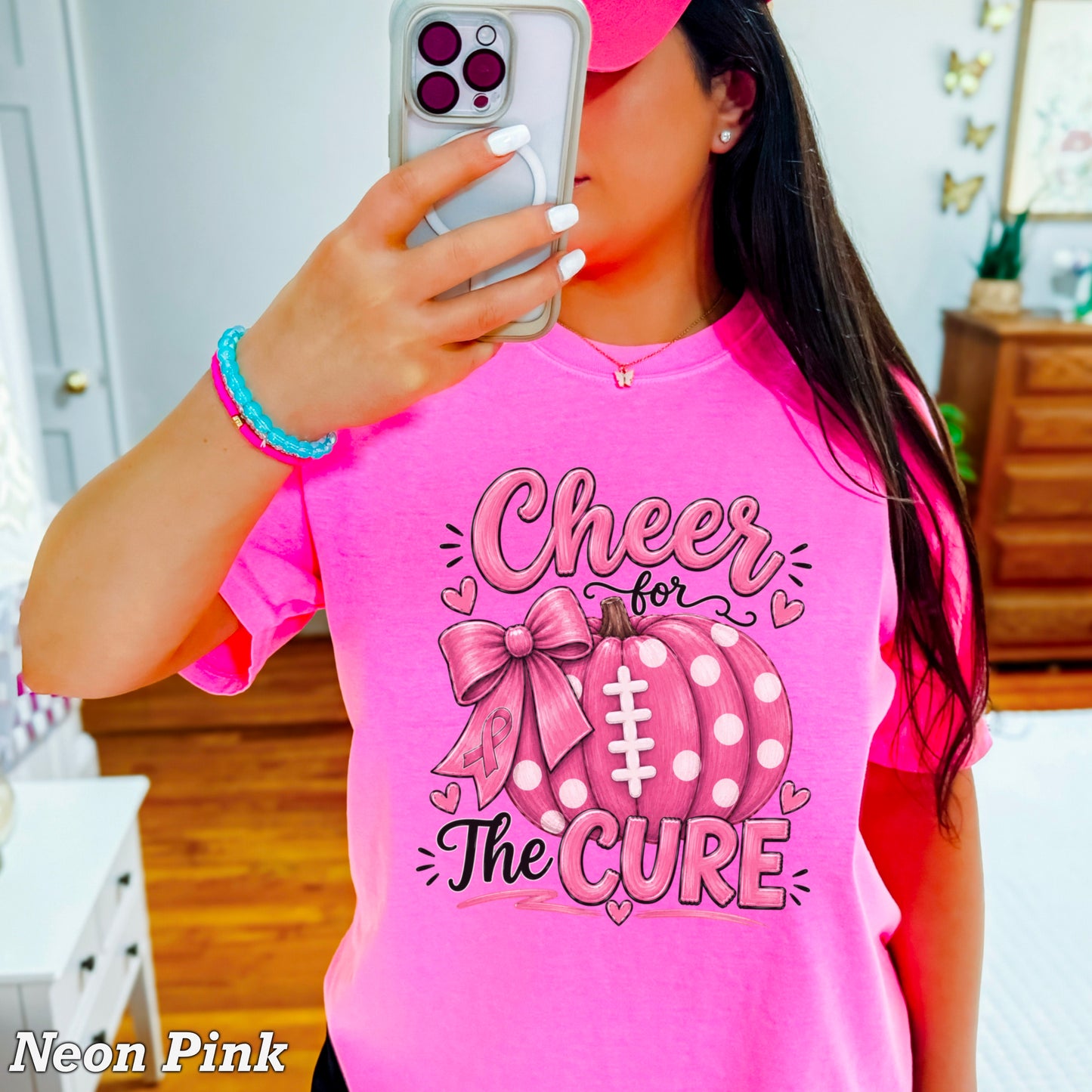 Cheer For The Cure Comfort Color Graphic Tee
