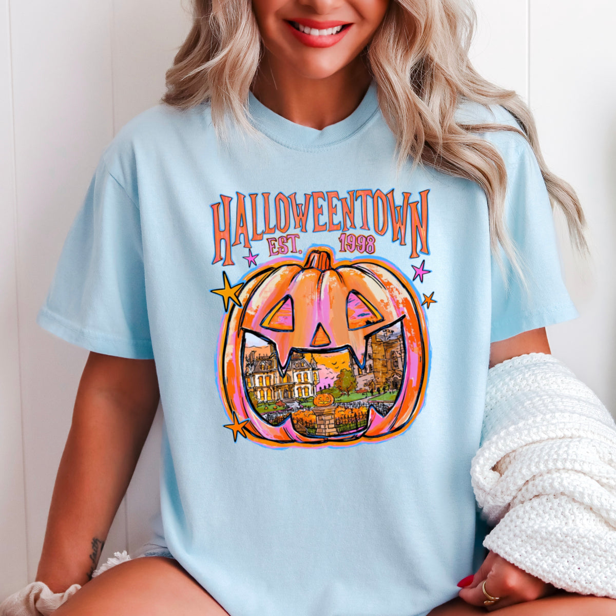Halloween Town Comfort Color Graphic Tee