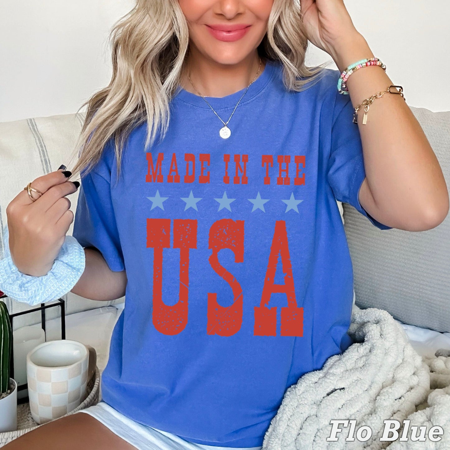 Made InThe USA July 4th Comfort Color Graphic Tee