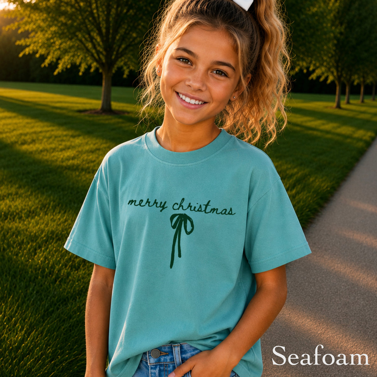 Merry Christmas Youth Comfort Color T-Shirt