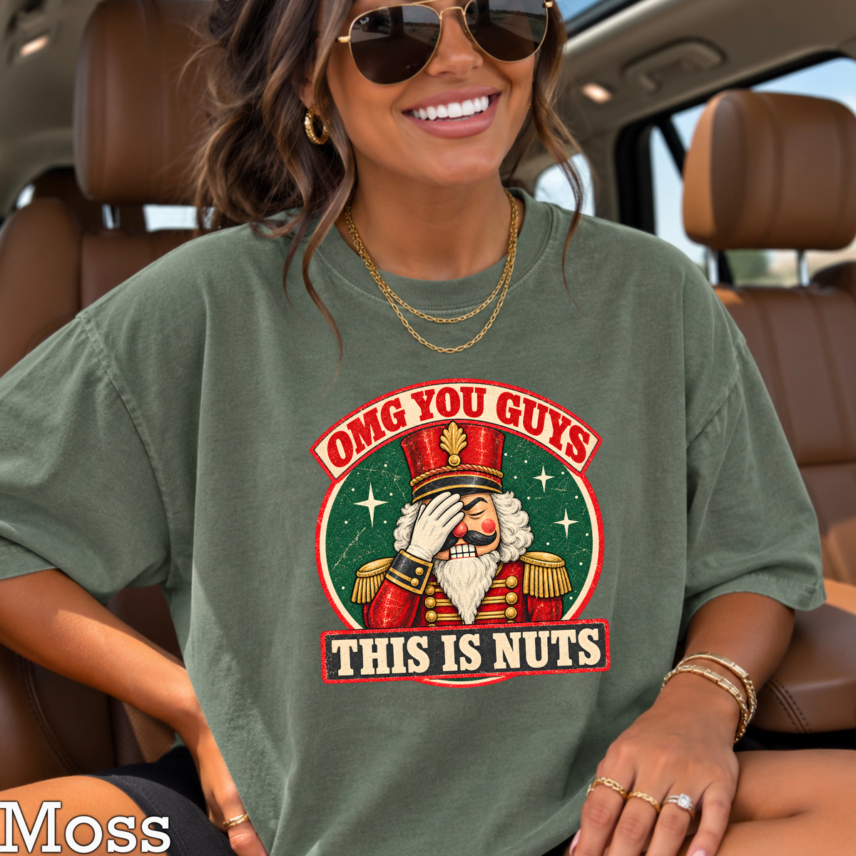 OMG You Guys This Is Nuts Christmas Comfort Color Graphic Tee