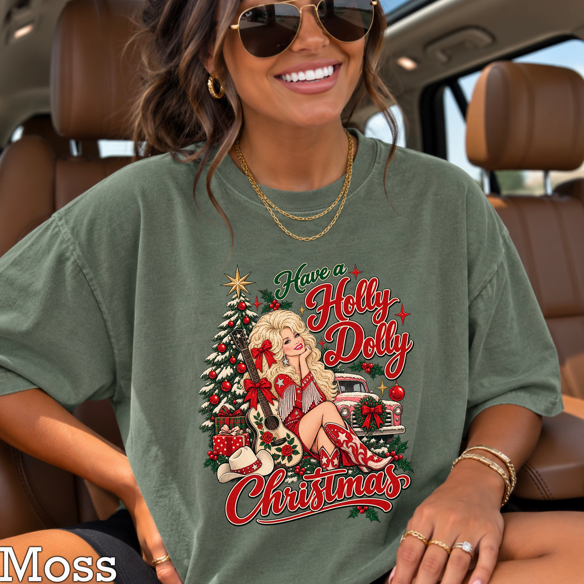 Have A Holly Christmas Comfort Color Graphic Tee
