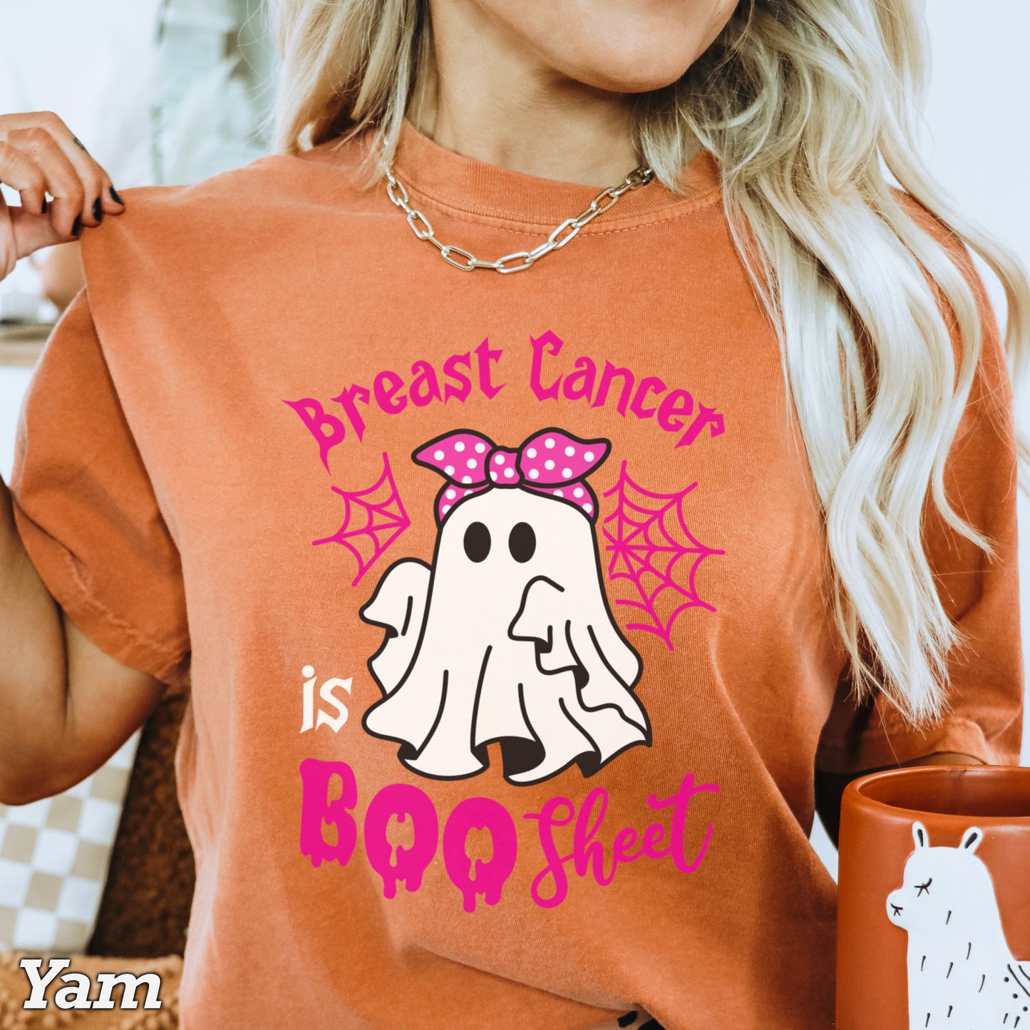 Breast Cancer Is Boo-Sheet Comfort Color Graphic Tee