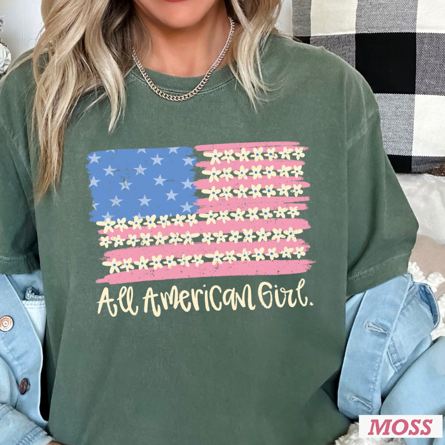 All American Girl Comfort Color Graphic Tee