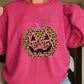 Leopard Pumpkin Halloween Crewneck Sweatshirt