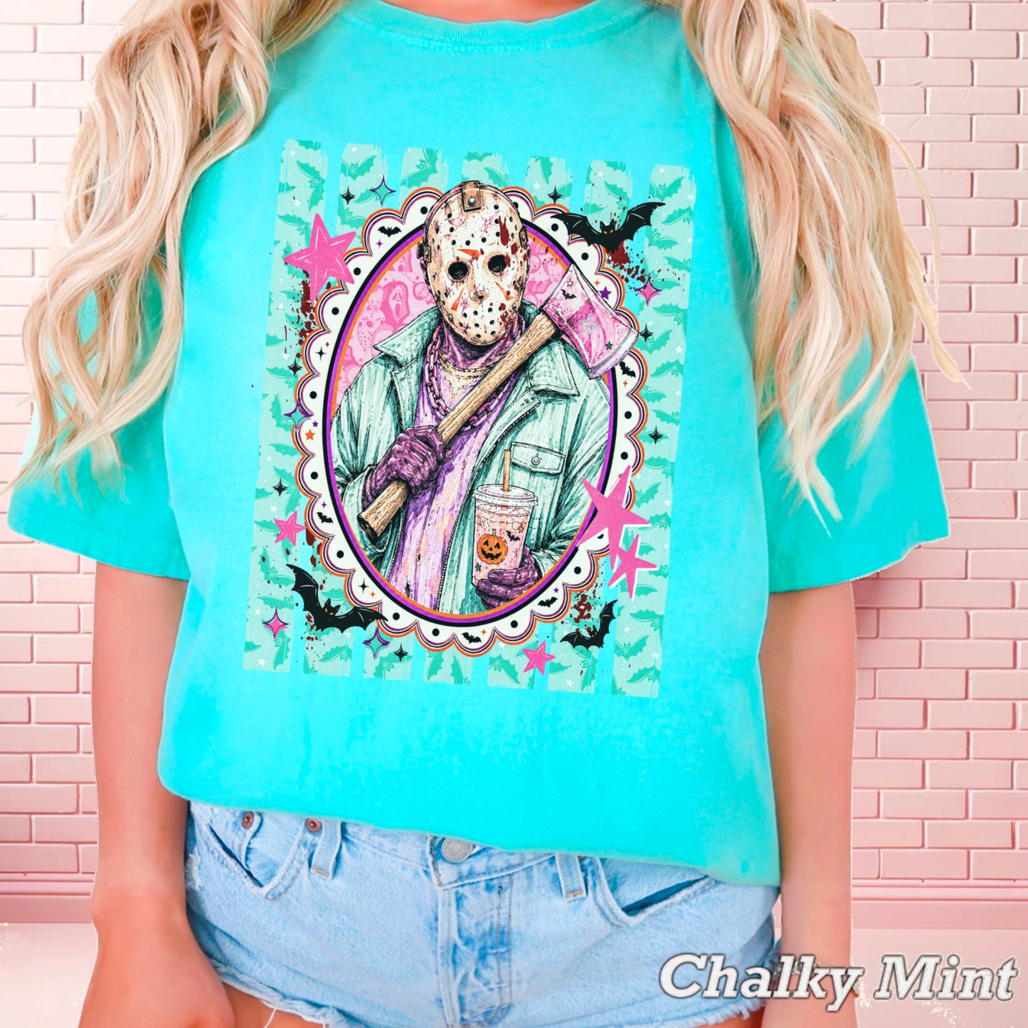 Horror Film Character Halloween Comfort Color Graphic Tee