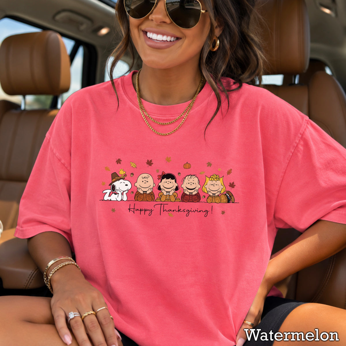 Happy Thanksgiving Comfort Color Graphic Tee