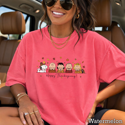 Happy Thanksgiving Comfort Color Graphic Tee