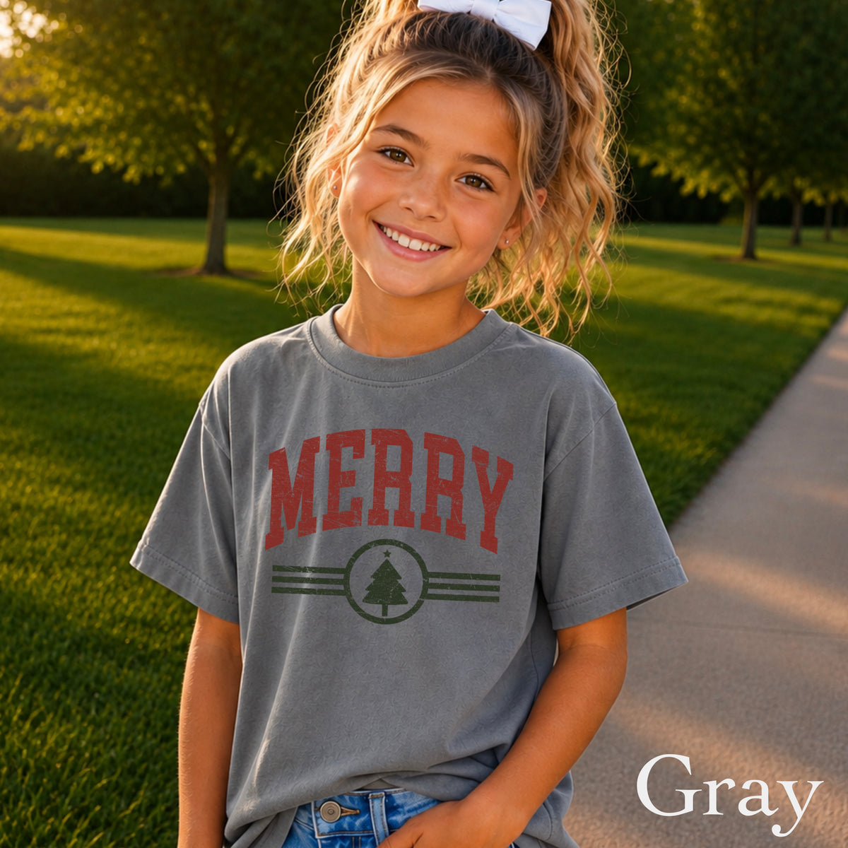 Merry Christmas Youth Comfort Color T-Shirt