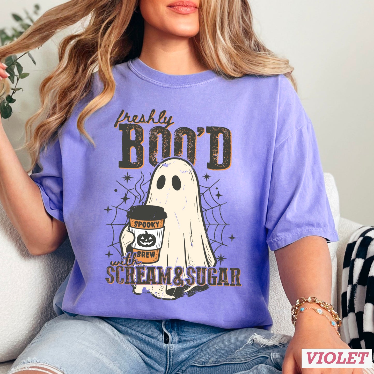 Freshly Boo’d Halloween Comfort Color Graphic Tee