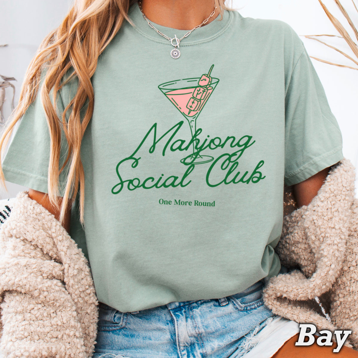Mahjong Social Club Comfort Color Graphic Tee