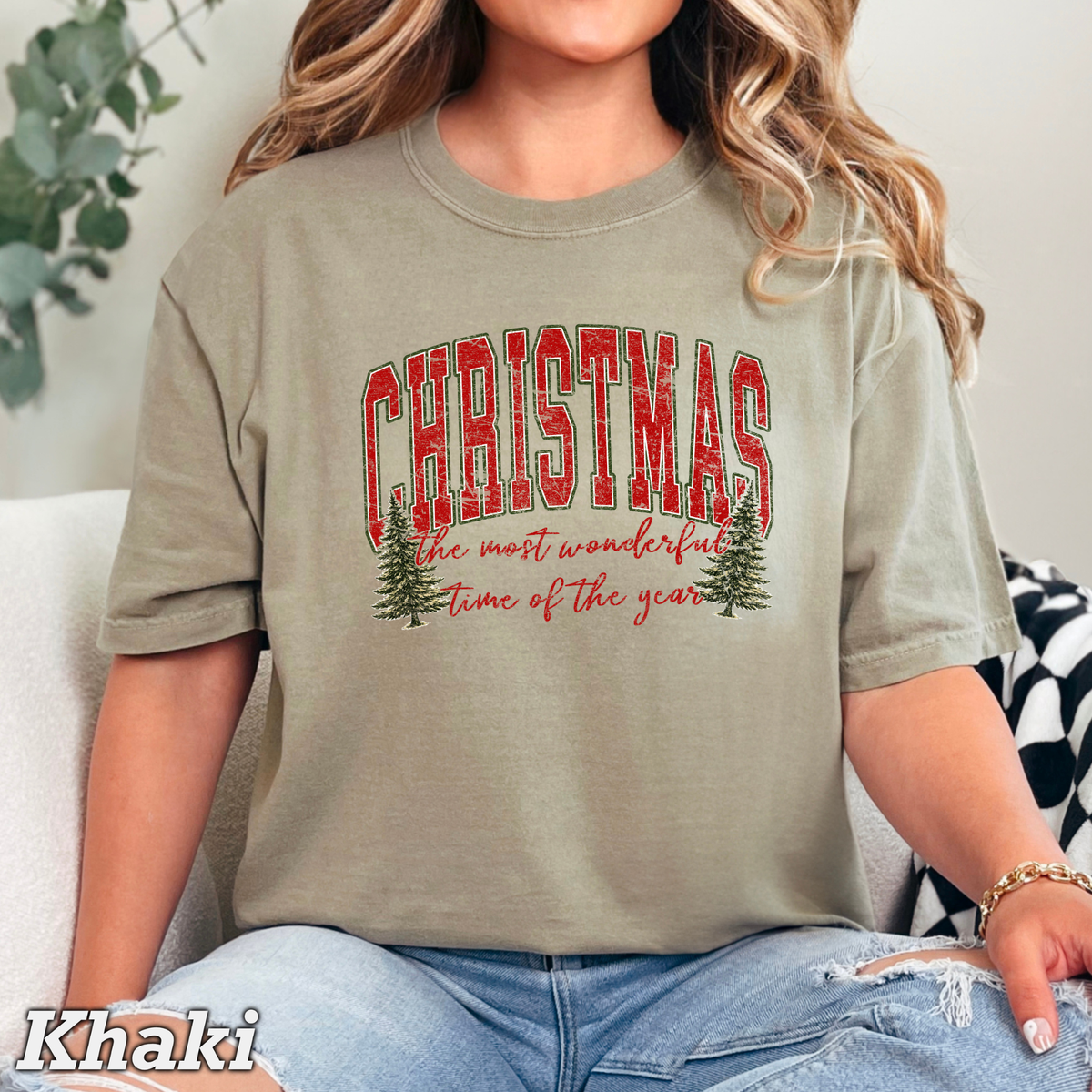 It's The Most Wonderful Time Of The Year Christmas Comfort Color Graphic Tee