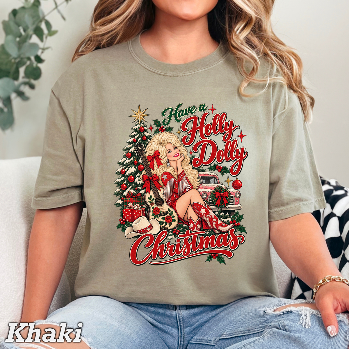 Have A Holly Christmas Comfort Color Graphic Tee