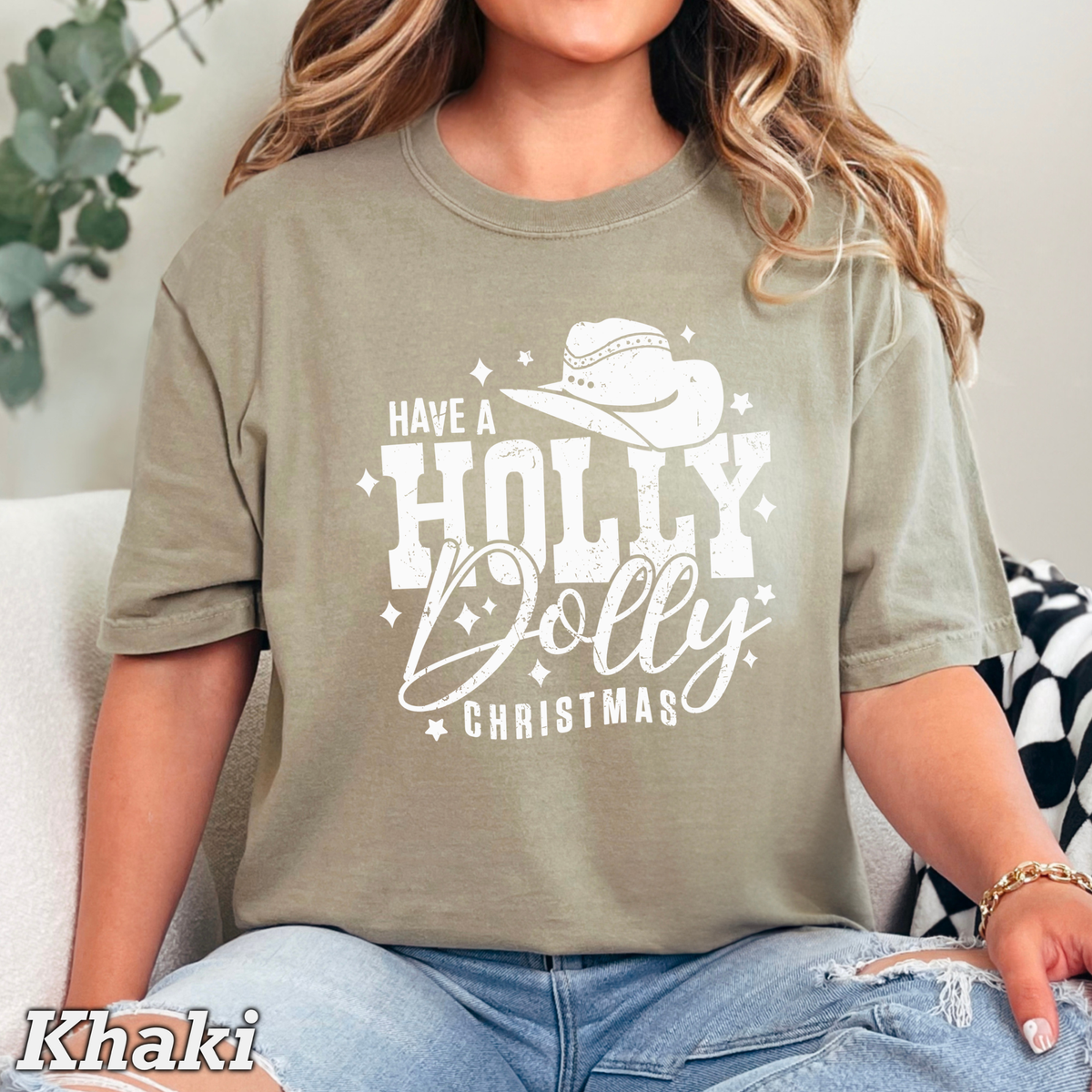 Have A Holly Christmas Comfort Color Graphic Tee