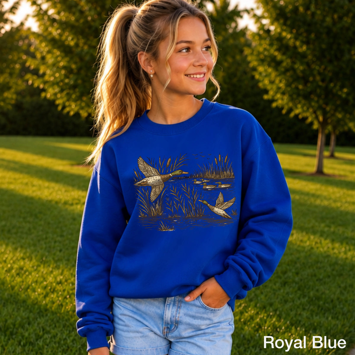 Mallard Ducks Youth Crewneck Sweatshirt