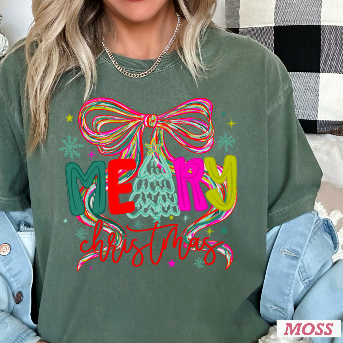 Merry Christmas Comfort Color Graphic Tee
