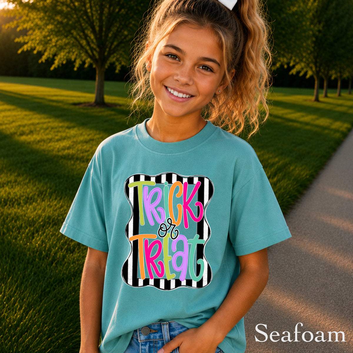 Trick Or Treat Halloween Youth Comfort Color T-Shirt