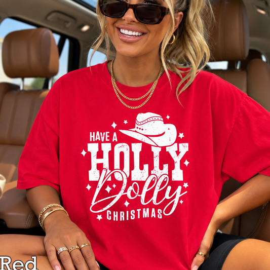 Have A Holly Christmas Comfort Color Graphic Tee