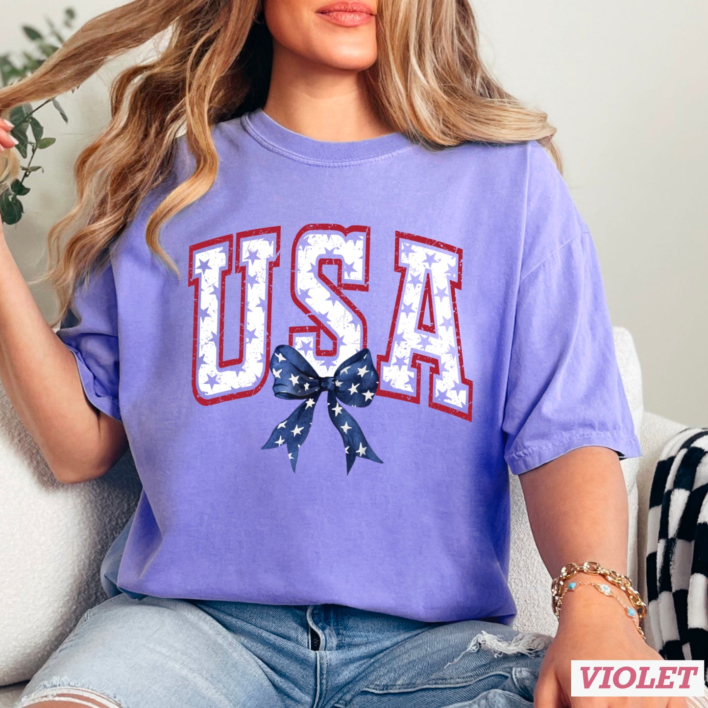 USA Patriotic Comfort Color Graphic Tee