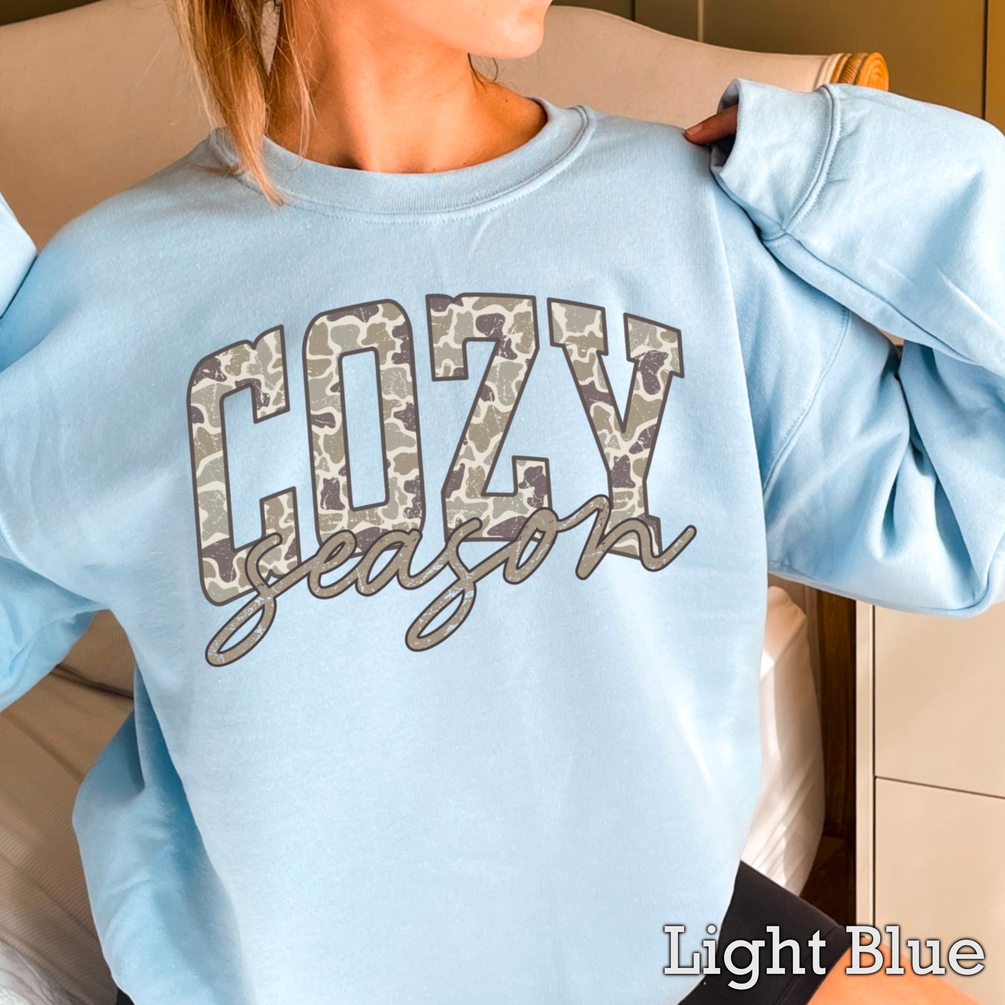 Camo Cozy Season Crewneck Sweatshirt
