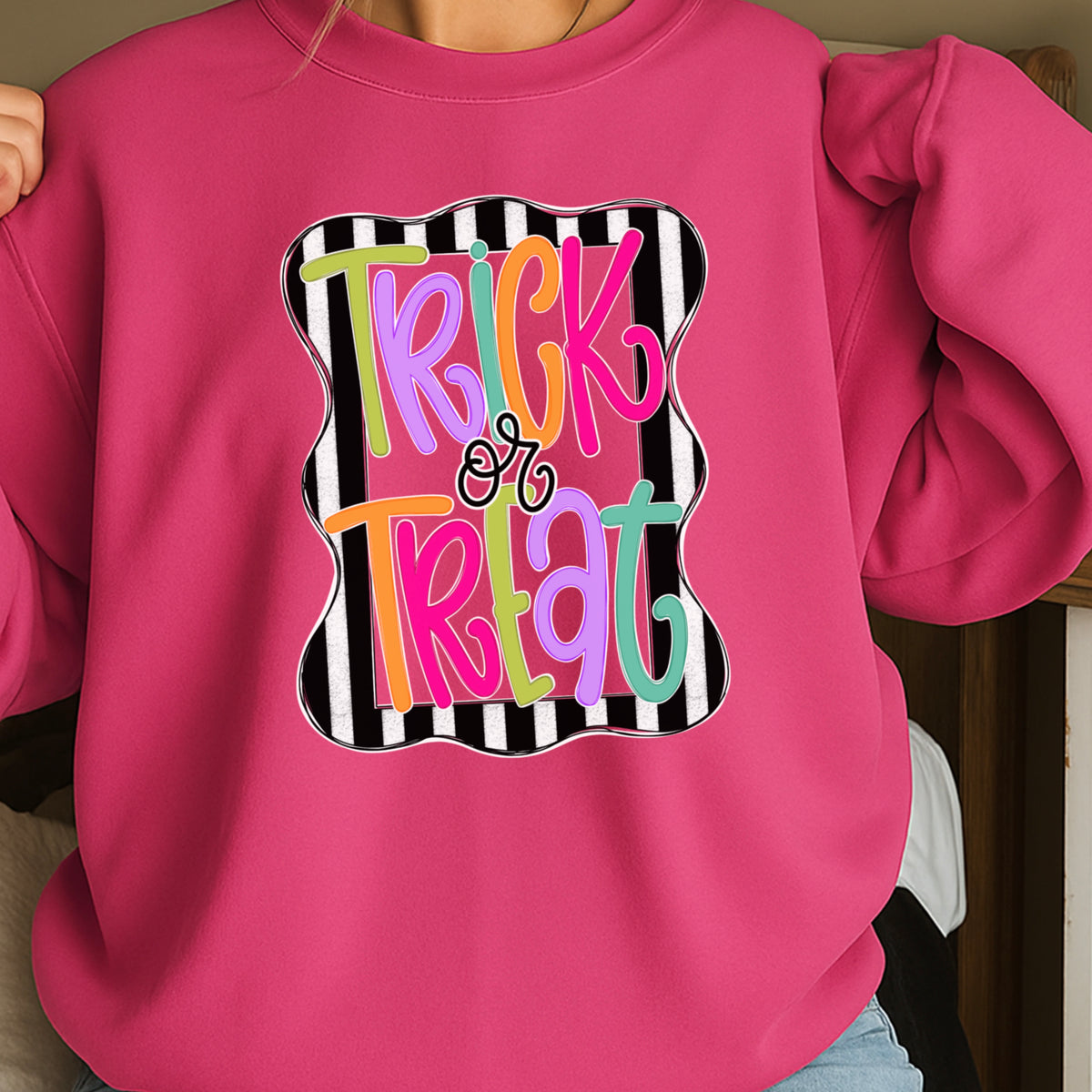 Trick Or Treat Halloween Crewneck Sweatshirt