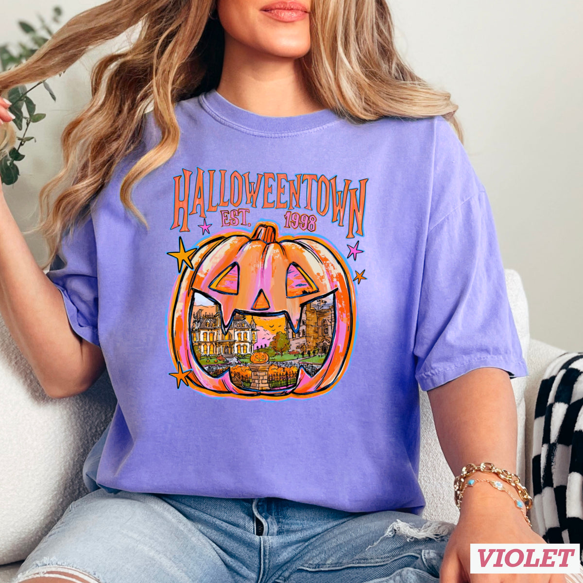 Halloween Town Comfort Color Graphic Tee