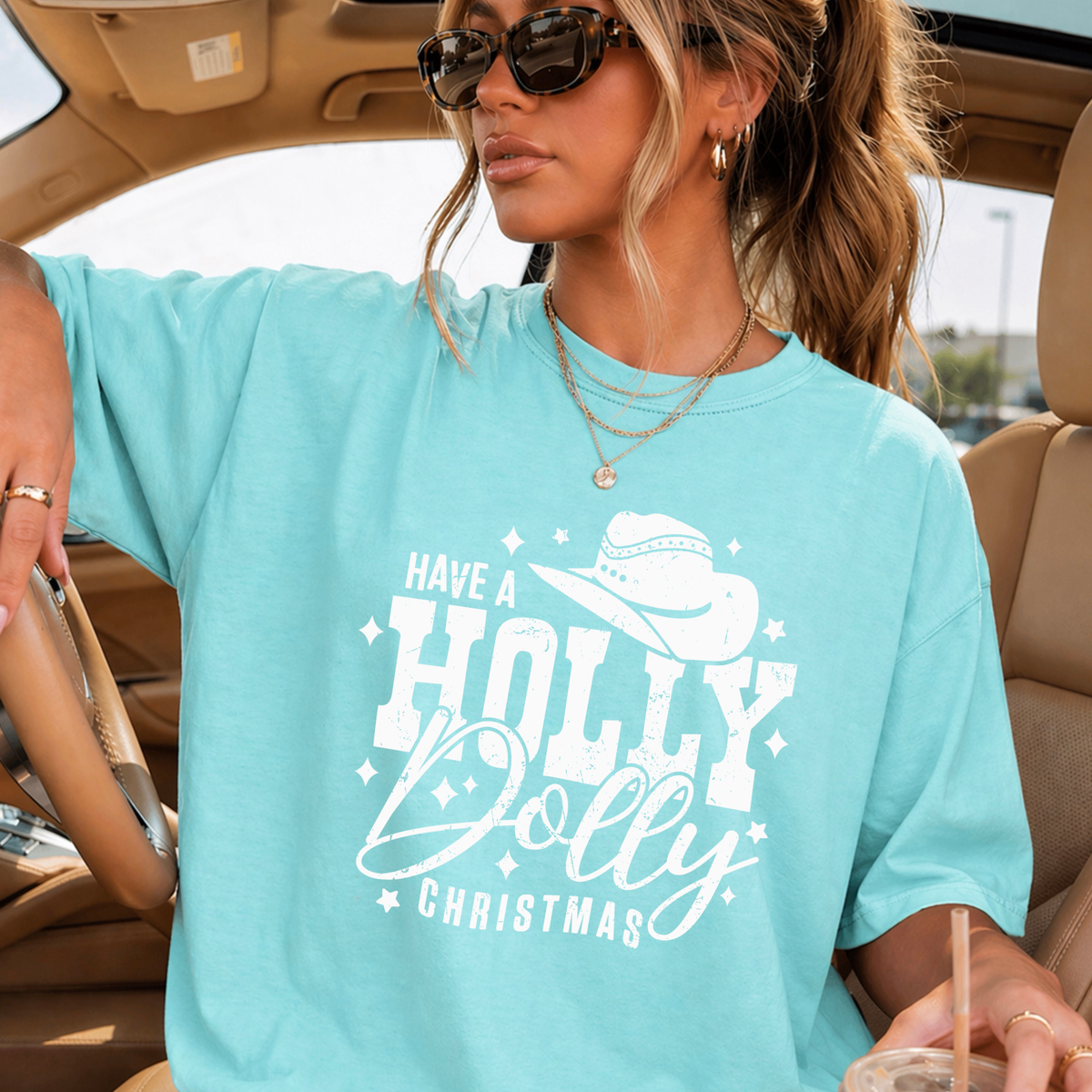Have A Holly Christmas Comfort Color Graphic Tee