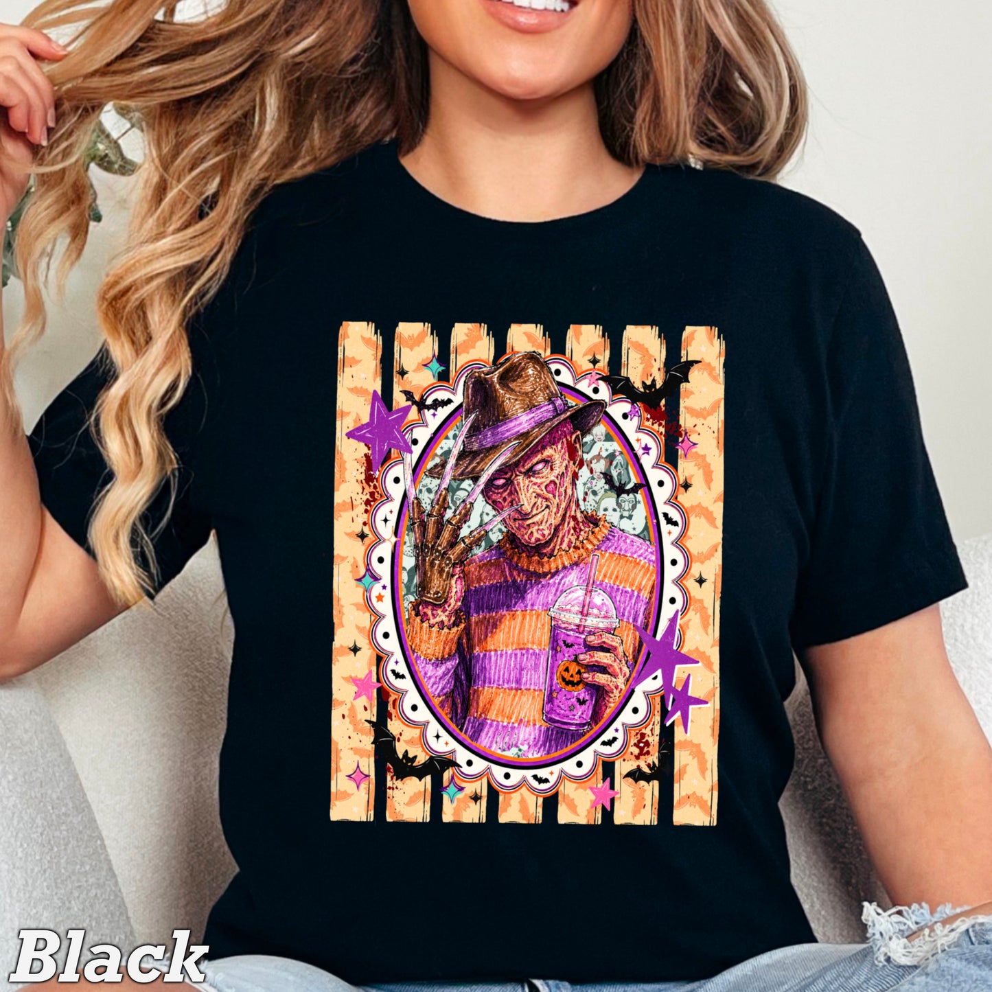 Horror Film Character Halloween Comfort Color Graphic Tee