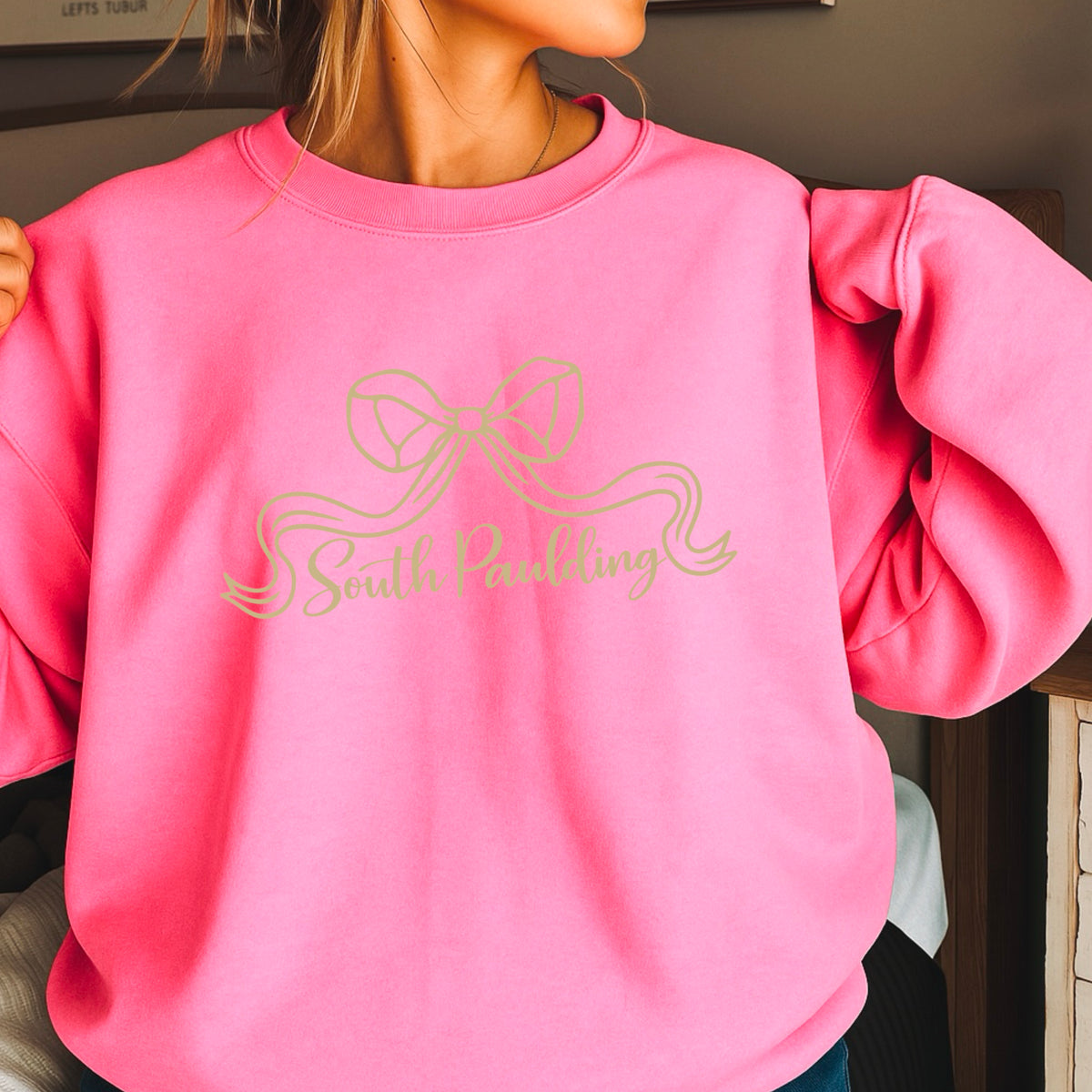 Spartans Coquette Bow Crewneck Sweatshirt