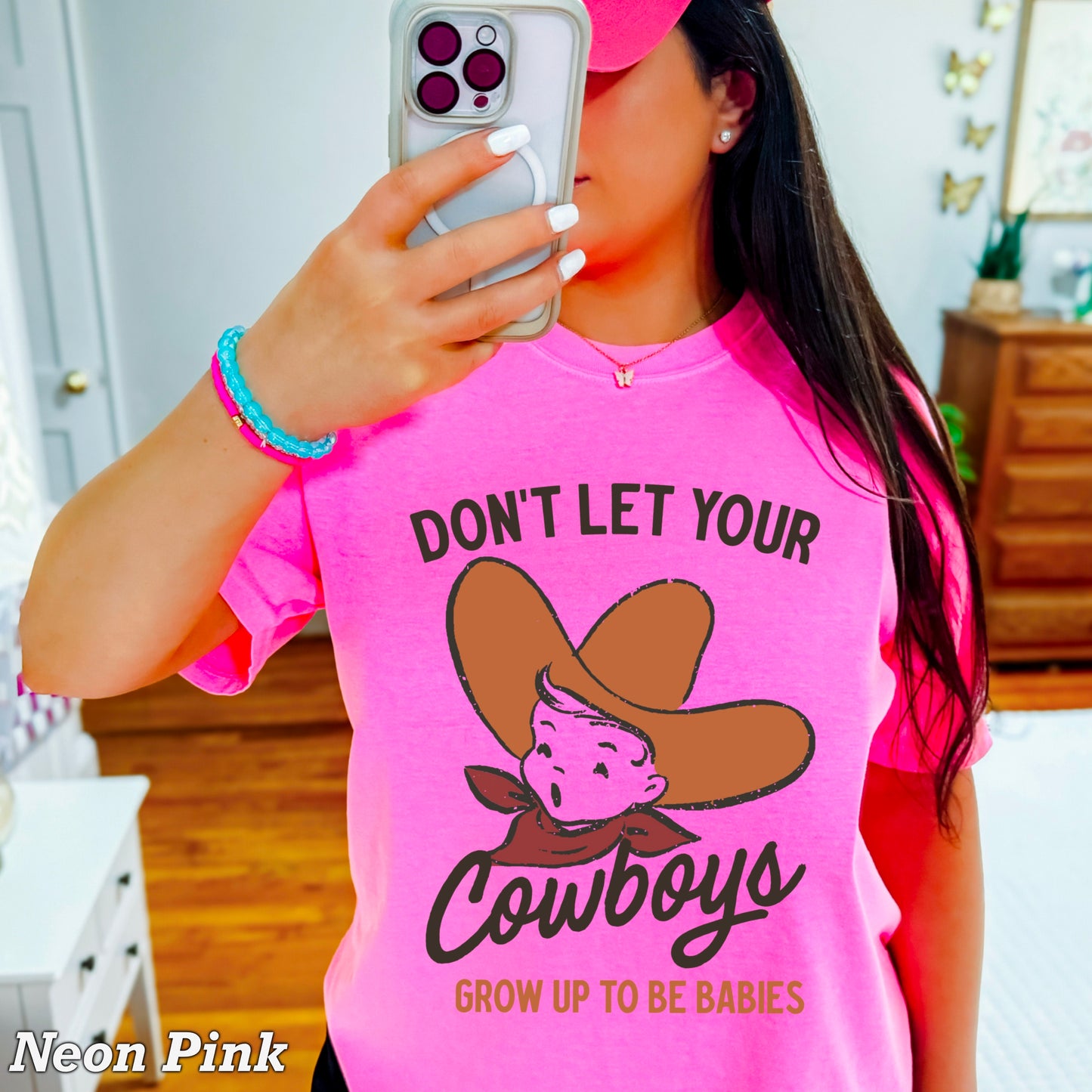 Don’t Let Your Cowboys Grow Up To Be Babies  Western Comfort Color Graphic Tee