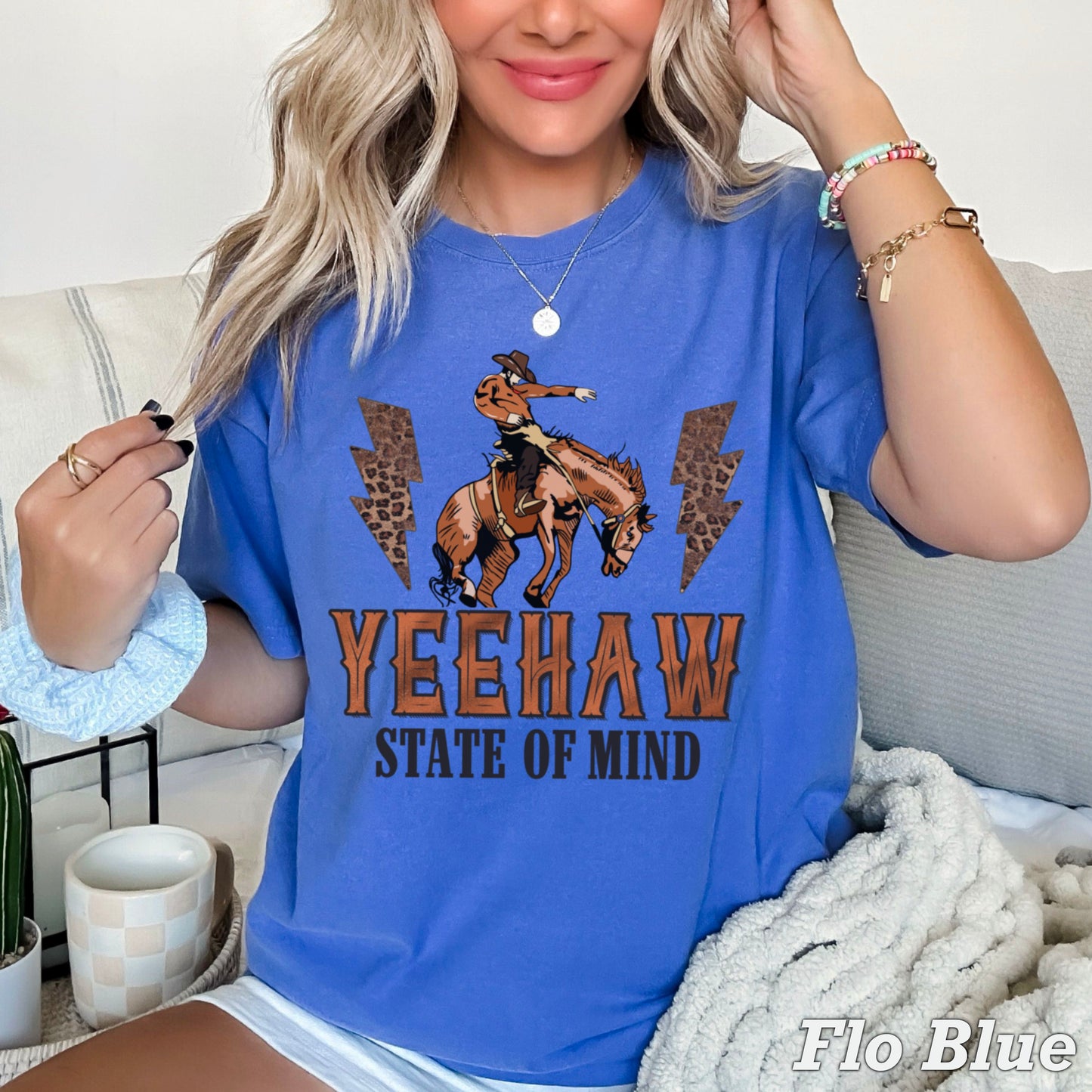 Yeehaw State Of Mind  Comfort Color Graphic Tee