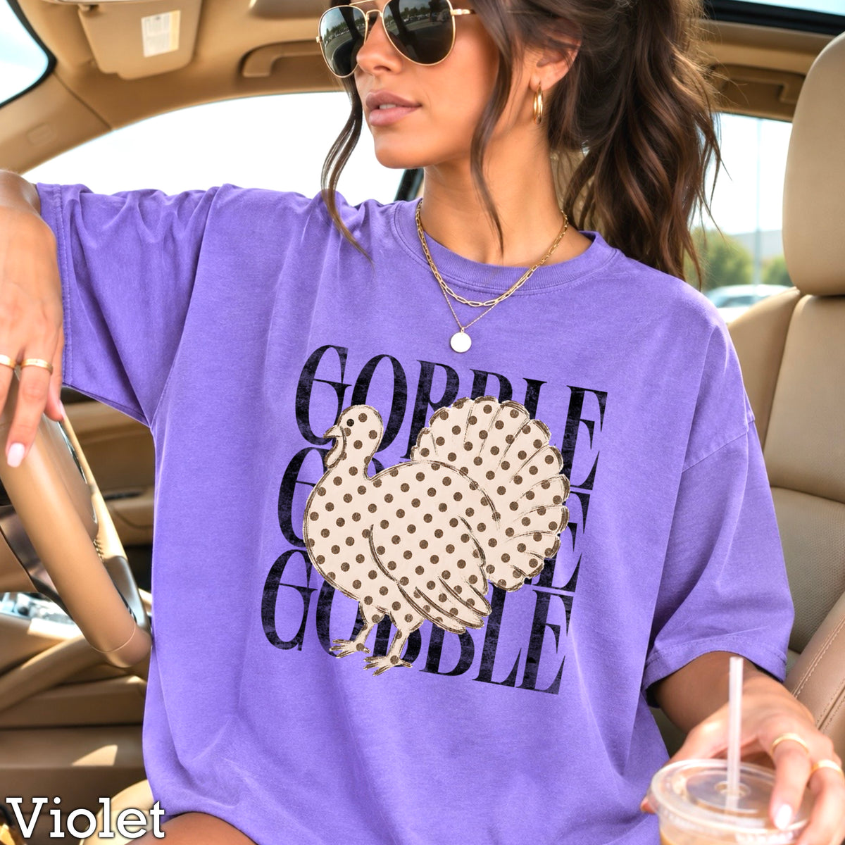 Gobble Thanksgiving Comfort Color Graphic Tee