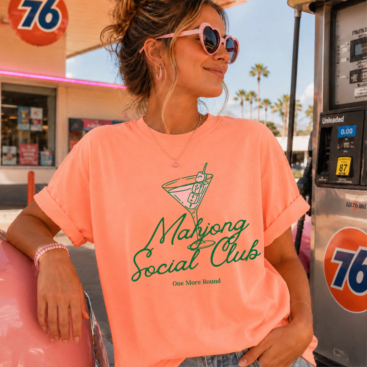 Mahjong Social Club Comfort Color Graphic Tee