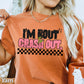 I’m Bout To Crash Out  Comfort Color Graphic Tee