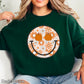Floral  Face Pumpkin Crewneck Sweatshirt