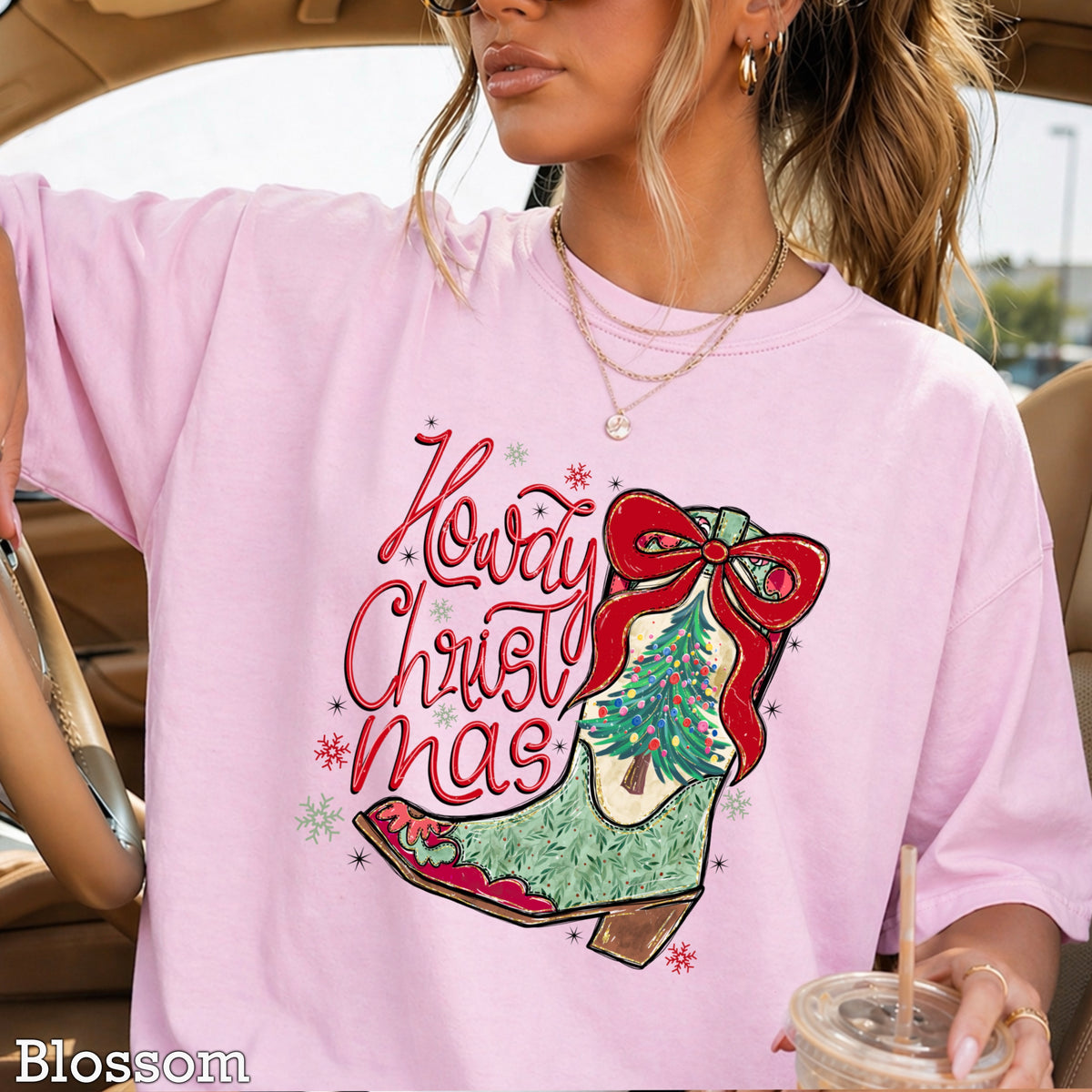 Howdy Christmas Comfort Color Graphic Tee