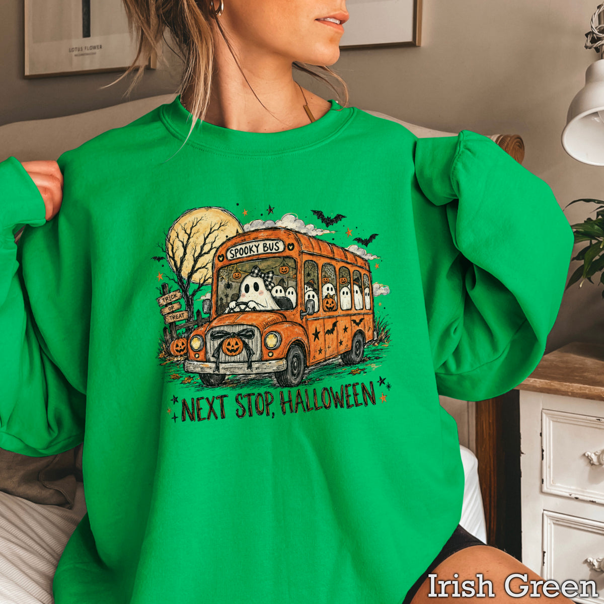 Next Stop Halloween Crewneck Sweatshirt