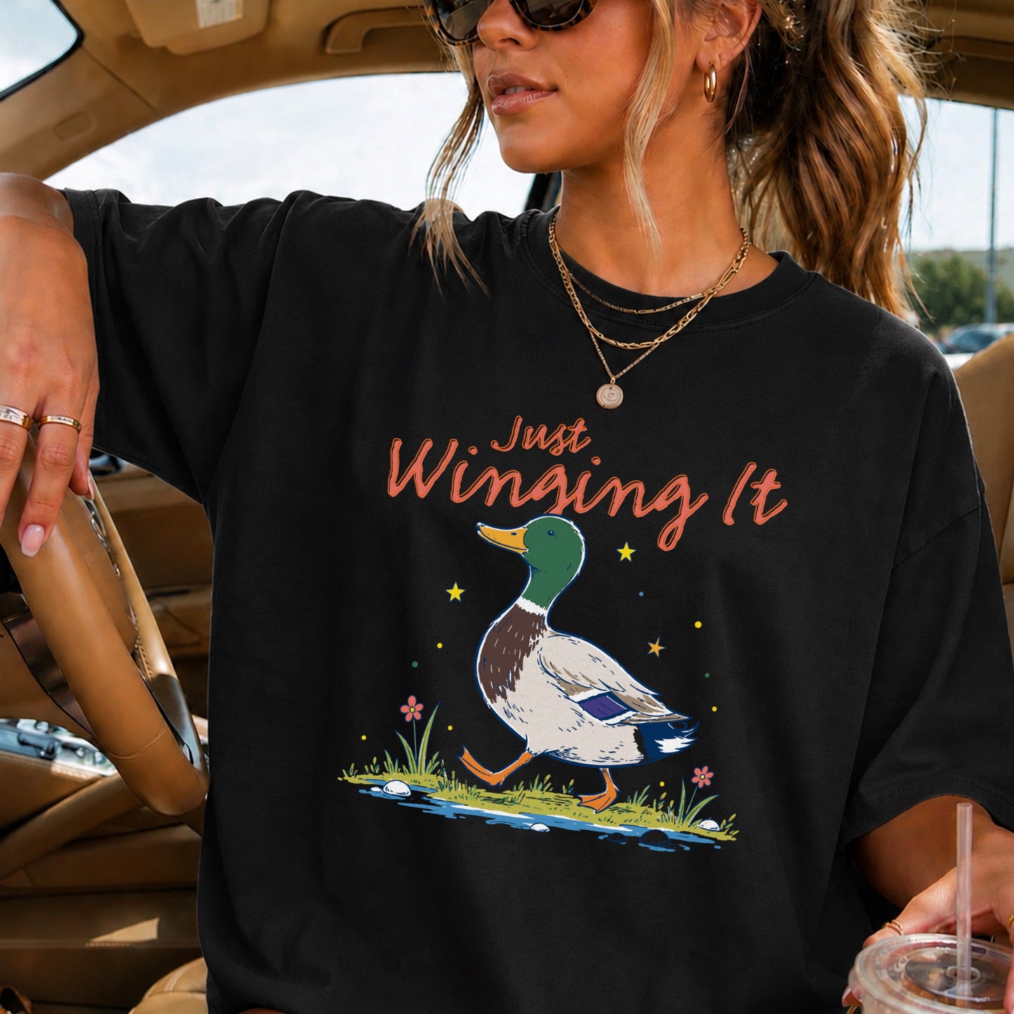 Just Winging It Comfort Color Graphic Tee